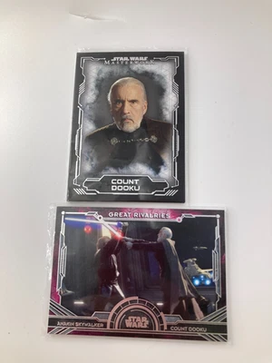 TOPPS STAR WARS MASTERWORK 2016 COUNT DOOKU CARDS X2 - Image 1 of 2