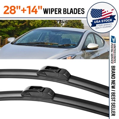 2 PCS Windshield Wiper Blades 28"+14" All Season For Toyota PRIUS C 2012-2019 — 第 1/4 张图片