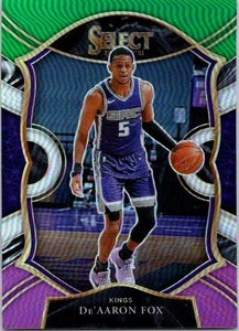 2020-21 Panini Select #32 De'Aaron Fox Green White Purple - Picture 1 of 2
