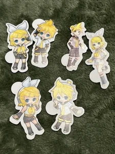 Volcaloid Hatsuni Miku Kagamine Len And Rin Set Of 6 Stickers - Picture 1 of 7