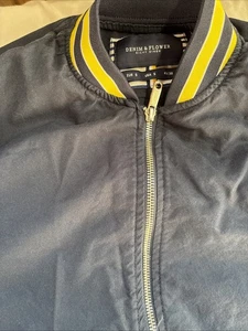 denim flower ricky singh Bomer Jacket Men Size S Street Wear - Picture 1 of 13