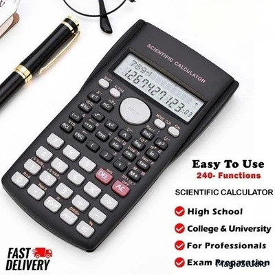SFK SCIENTIFIC CALCULATOR ELECTRONIC OFFICE 12 DIGITS SCHOOL EXAMS GCSE WITH UK..