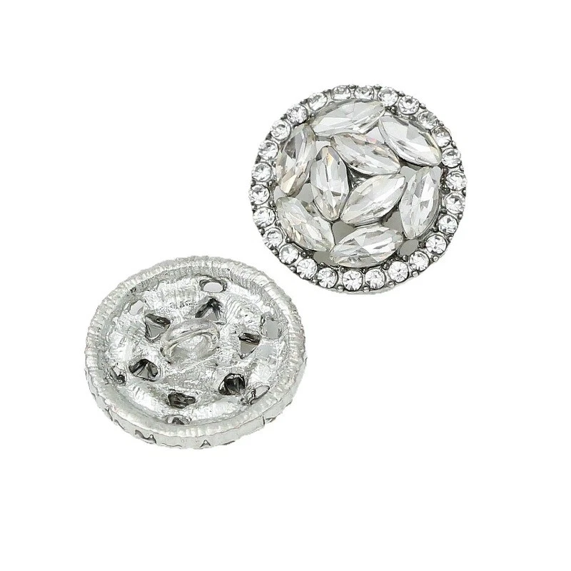 5 Pezzi Bottone In Metallo Retrò Rotondo In Bronzo/argento Antico - Foto 6