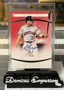 2017 Topps Diamond Icons Jose Altuve Autograph 4/5 #AU-JAU - Picture 1 of 2