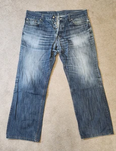 Vintage 00s LEVIS 501 Jeans Distressed Faded Button Fly SIZE W38xL36 (W40xL30) - Picture 1 of 21