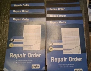  Repair Order Book 2-Part Form   50 Sheets/Book 8 Pack - Picture 1 of 3