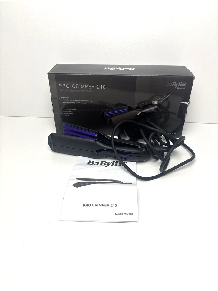 BaByliss 2165BU Pro Crimper 210 Boxed Instructions Tested Working - Image 1 of 4