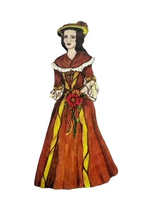 Shelia’s Sammlerstück historische Häuser Anstecknadel Brosche 2,5” viktorianische Dame - Bild 1 von 2