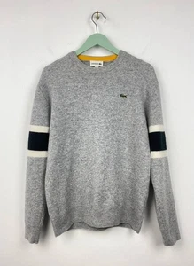 Suéter Lacoste Lana Algodón Poliamido Talla 3/S Hombre Gris - Imagen 1 de 8
