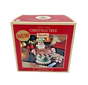 Spode Christmas Tree Peppermint Santa Bowl With Spreads - Picture 1 of 16
