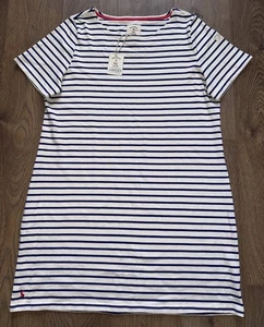 Joules Riviera ladies summer dress - blue cream stripes size 20 - Picture 1 of 17