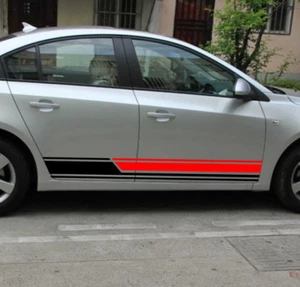 Car Stickers Sports Stripes 74'' for CRUZE Vinyl Lower Door Panel Decals ZC933 - Foto 1 di 5