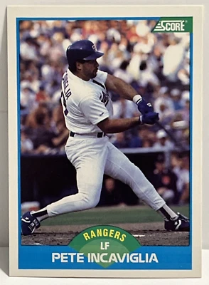 1989 Score Pete Incaviglia Texas Rangers #201 - Image 1 of 2