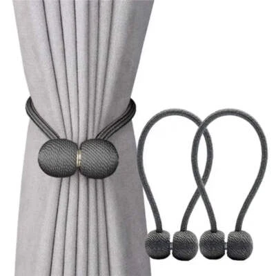 Curtain Tie Backs Magnetic Ball - 2pcs Durable Holdbacks | 6 Colours - image 1 of 3