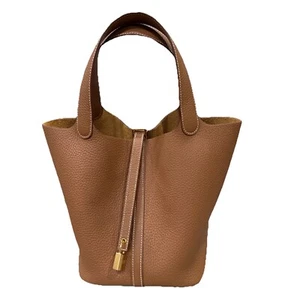 Hermes 2024 Taurillon Clemence Picotin Lock 22 MM GOLD New - Picture 1 of 10