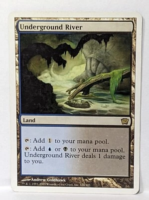 MTG Underground River 9th Edition 326/350 Magic the Gathering Rare Land LP - Image 1 of 3