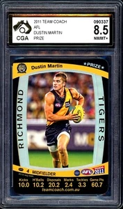 ✺CGA 8.5✺ 2011 TEAM COACH PRIZE AFL Rookie Graded Card DUSTIN MARTIN Richmond - Picture 1 of 3