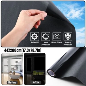 Blackout Window Privacy Film Total Light Blocking Room Darkening Window Covering - Picture 1 of 16