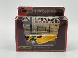 Matchbox Y-1 1936 Jaguar SS-100 Models Of Yesteryear Metal Car Yellow Fast Ship - Picture 1 of 6