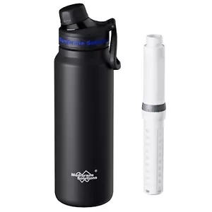 Filtered Water Bottle 32oz Stainless Steel Travel,Camping,Water Purifier Bottle - Picture 1 of 9