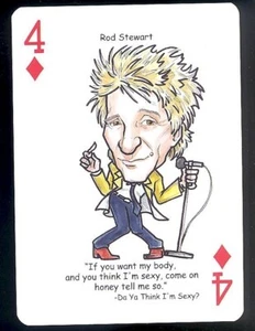 Rod Stewart Rock n Roll a Tribute to Rock Playing Card - Picture 1 of 2