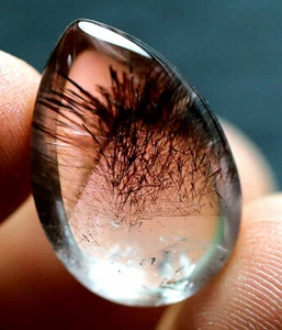 16.1ct  Rare NATURAL Clear Pyramid purple titanium Crystal Polished pendant - Picture 1 of 7