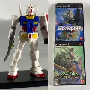 Lot2 Mobile Suit Gundam & One Year War Sony PS2 Japan Game Complete +Mini Figure - Picture 1 of 24