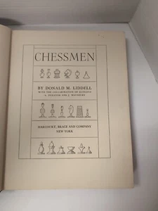Chessmen by Donald Liddell HC 1937 First Edition - Picture 1 of 5