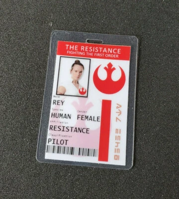 Insignia de identificación de Star Wars-Disfraz de cosplay de utilería de piloto Rey de la Resistencia Foto 1 de 3