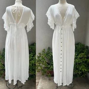 Makelloses Boho Maxikleid transparent Gr. M Neu mit Etikett - Bild 1 von 13