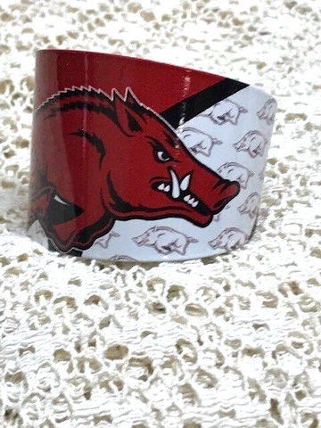 New Arkansas Razorbacks Metal Cuff Bangle Bracelet Cover