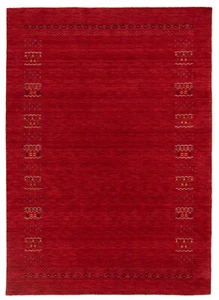 Handloom 201x144 cm Alfombra oriental tejida a mano fina, moderna, alfombra, alfombra, rojo - Imagen 1 de 10