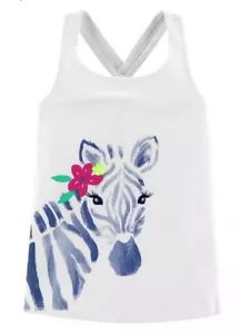 NWT 3t or 12m zebra floral safari jungle summer july 4th tank top shirt carters - Picture 1 of 4