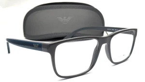 Emporio Armani EA3103 5559 Matte Grey Rectangle Mens Eyeglasses 55mm - Picture 1 of 10