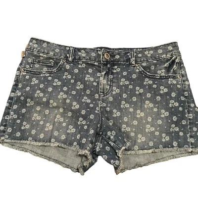 Pantalones Cortos de Denim Estilo Corte Estampado Floral LC Lauren Conrad Talla 12 Foto 1 de 4