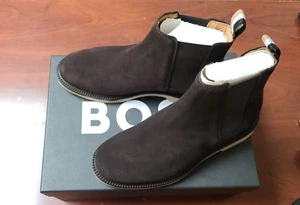 Hugo Boss Tunley braun Wildleder Chelsea Stiefel - Größe 7 US/40 EU - Neu im Karton - Bild 1 von 9