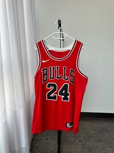 Nike Chicago Bulls NBA Lauri Markkanen 24 Mens Basketball Jersey Sz L - Picture 1 of 11