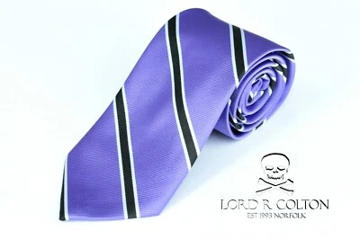Corbata tejida a rayas púrpura y azul marino Lord R Colton Studio - $95 venta al por menor nueva Foto 1 de 4