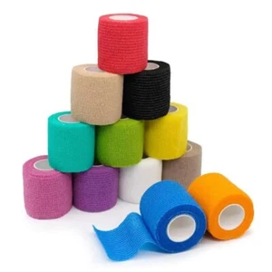 Sports Knee Protector Elastic Bandage Self Adhesive Wrap Tape Vet Wrap 12X - Picture 1 of 36