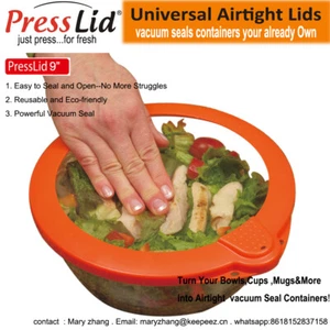 PressLid 9" Universal Airtight Vacuum Seal Lid - Picture 1 of 7