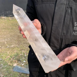 1,53 kg natürlicher klarer Quarz Obelisk Quarz Kristall Stabspitze Reiki Heilung WA568 - Bild 1 von 16