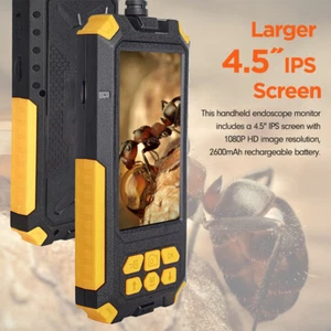 1080P Triple Lens Endoscope Industrial 4.5" Screen Borescope Inspection Camera - Picture 1 of 21