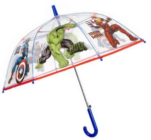 Ombrello Trasparente AVENGERS Bambino a Cupola Automatico Antivento PERLETTI - Foto 1 di 4