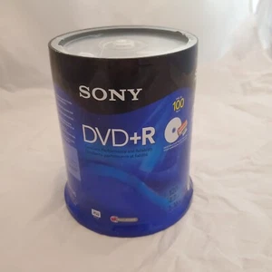 Sony DVD+R 4.7GB 120min 1-16X Recordable Blank Video Discs 100 Pack NEW SEALED - Bild 1 von 4