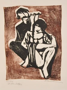 Adolf Brunner / Holzschnitt / handsigniert/  136 Exemplare - Bild 1 von 3