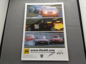 2001 DONINGTON BTCC PROGRAMME SIGNED BY 5 DRIVERS SLIGHT MULLER HARVEY PLATO - Picture 1 of 5