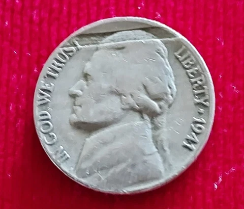 1941 S Jefferson Nickel Error Saw Cover