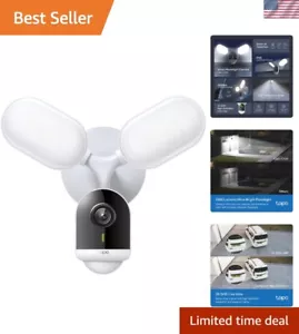 2K QHD Floodlight Camera for Outdoor Security, Wired, 2800 Lumens, 270° Motio... - Picture 1 of 8