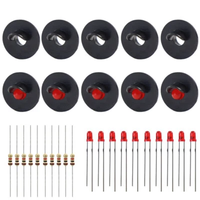 EVEMODEL 10pcs Faces Cibles avec LED Échelle HO/OO/TT Feux de Signalisation Ferroviaire