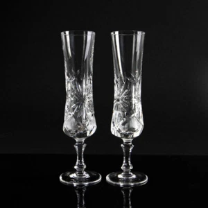 Arnolfo di Cambio cristal flauta de champán VALDEMOSSA SET de 2 mid century - Imagen 1 de 7